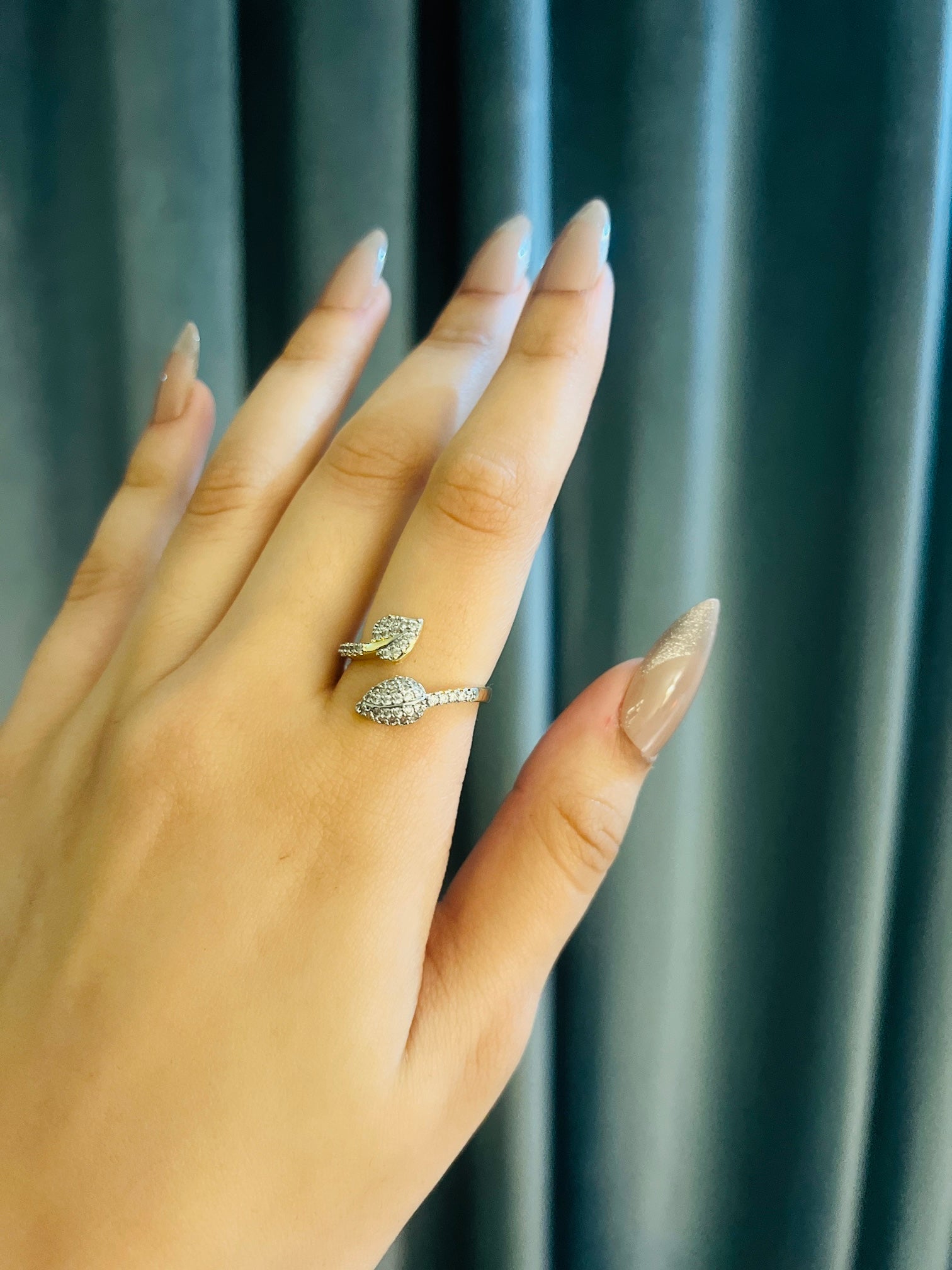 Minimalist Crystal Gold plated Ring