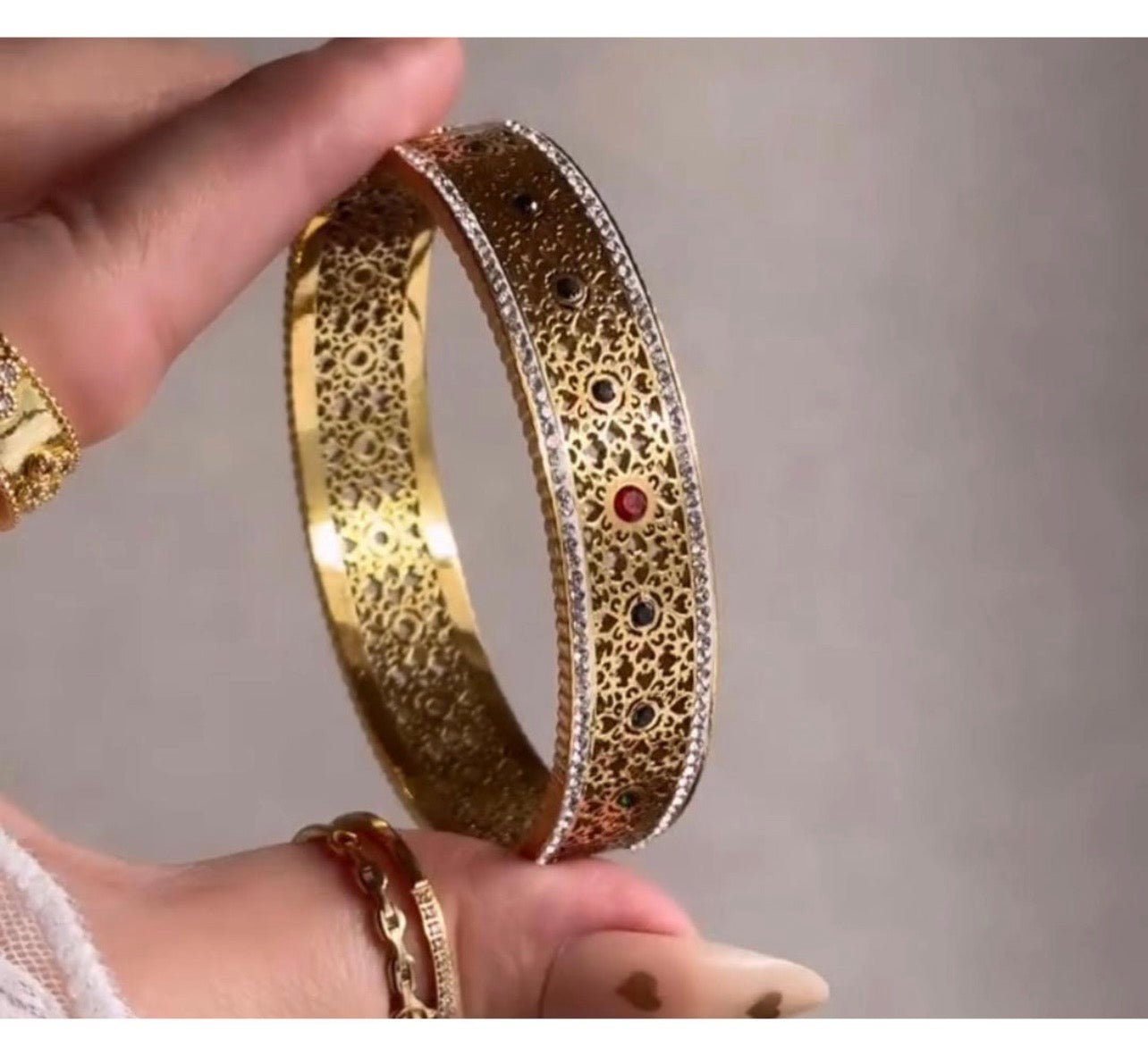 18k Gold Plated Multi Bangel