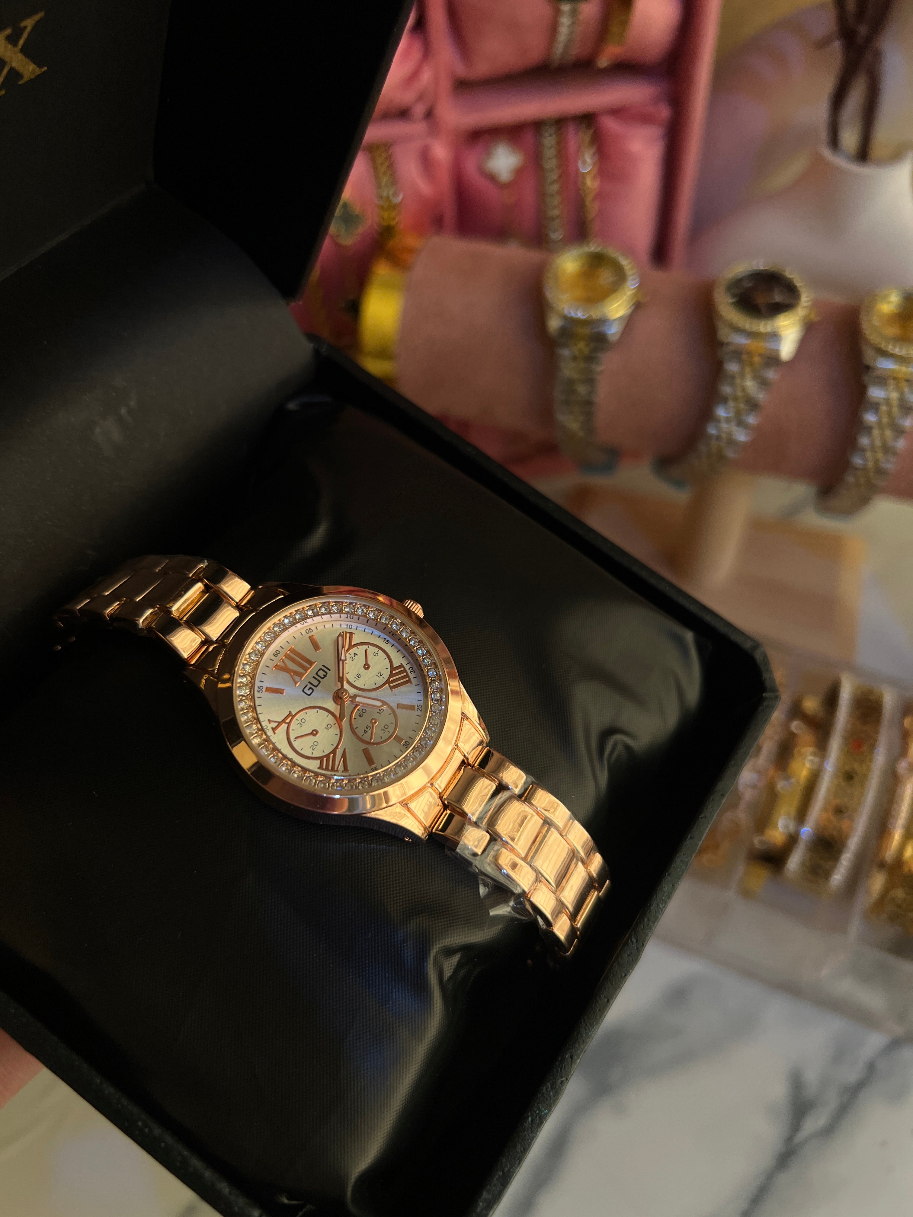 Rose Gold With White Dial
