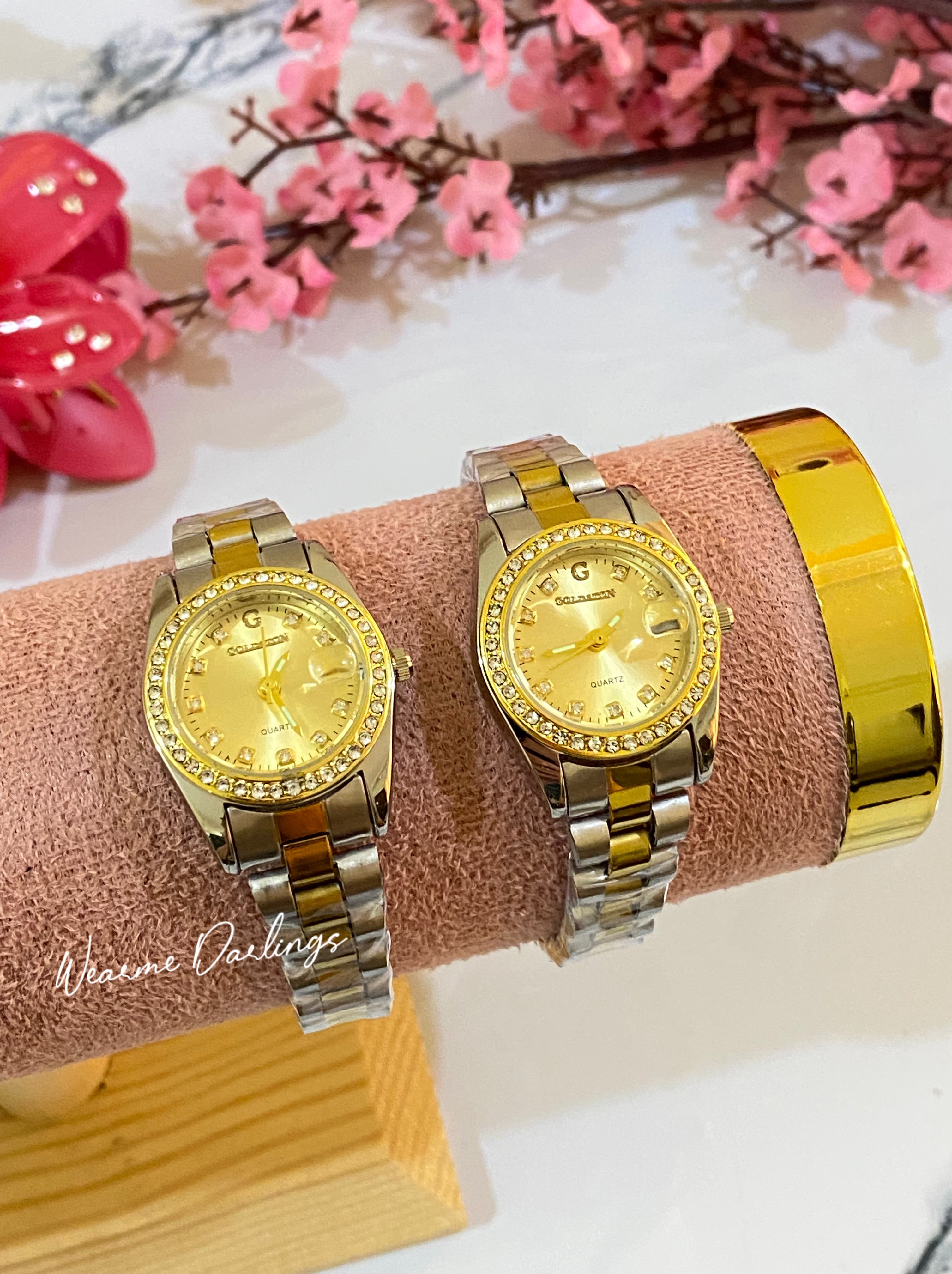 Two Tone Golden Watch