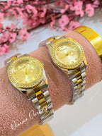 Two Tone Golden Watch